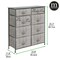 mDesign Tall Storage Dresser Furniture with 8 Slim Fabric Drawers